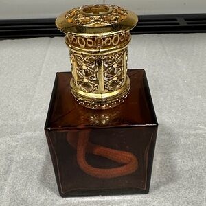 Elegant Gold and Brown Candle Holder